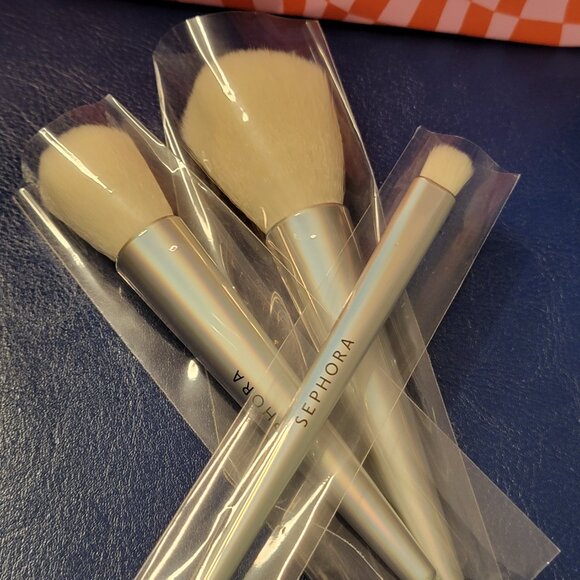 Sephora Collection Mini Brush Set NEW with Makeup Pouch 2 of 2 - Picture 5 of 10